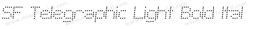 SF Telegraphic Light Bold Italic字体转换